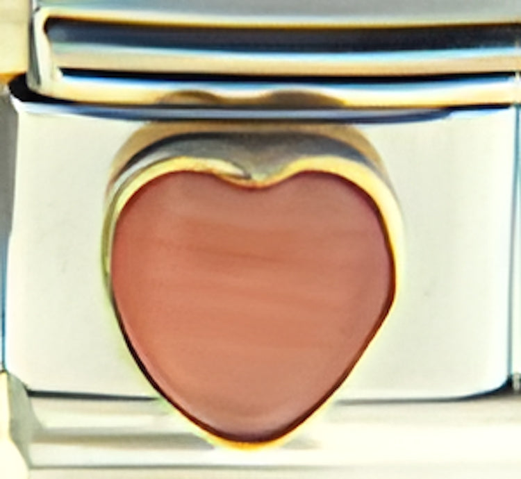 Orange Cats Eye Heart Stone