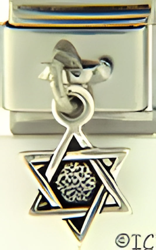 Dangle Sterling Silver Star of David