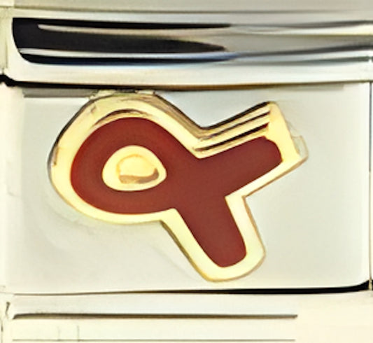 Red Ribbon with Gold