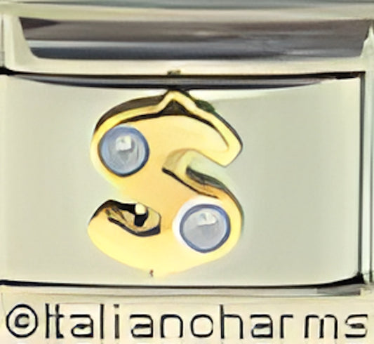 Dollar Sign with Clear CZ