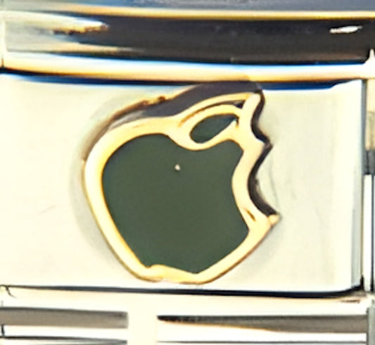 Green Apple with Bite