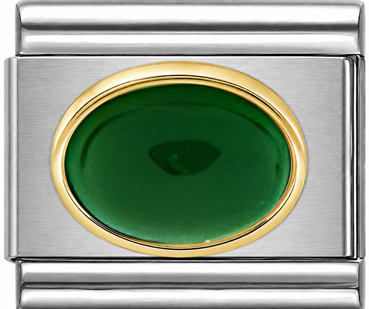 Green Oval Stone
