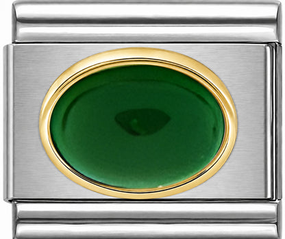 Green Oval Stone