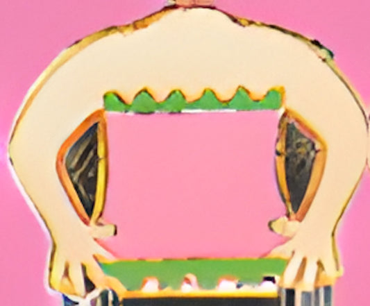 Charm Chick Pink Tube Top with Green Trim AS2