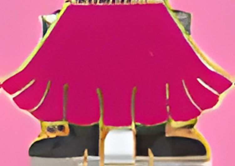 Charm Chick Frilled Fuchsia Skirt and Black Boots ASK1