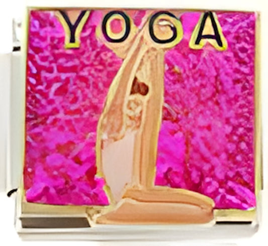 Yoga on Sparkle Pink