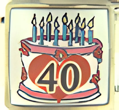 Celebration Cake 40 Photo Charm