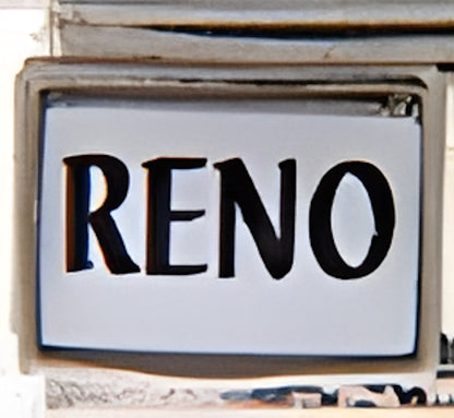 Reno on White Photo Charm