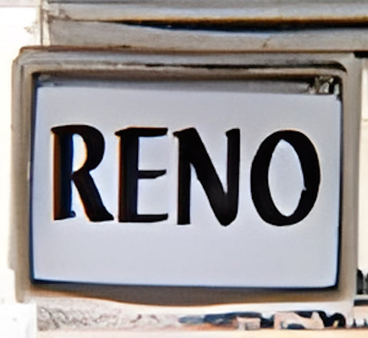 Reno on White Photo Charm